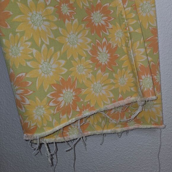 Zara Marine Straight Sunflower Floral High Waist Wide Leg Jeans Pants Size 0 - Picture 7 of 9